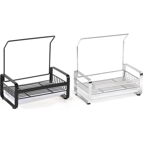 Kitchen And Bathroom Supplies Stainless Steel Drain Rack Hanging Basket Punch-free Storage Rack Rag Rack Faucet Sink Shelf