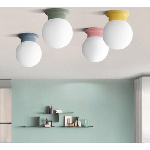 Simple modern style, creative personality, balcony lamp, macaron ceiling lamp, hallway lamp, glass lamp in Hotel