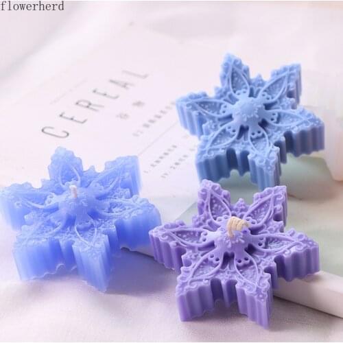 Christmas Snowflake Silicone Mold DIY Handmade Soap Mold Resin Molds Aroma Candle Silicone Mold Moon Cake Silicone Mold Baking