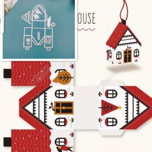 Christmas house cutting box machine cutting die New for DIY Scrapbooking Embossing Cards Tool Decorative Crafts Die Cuts