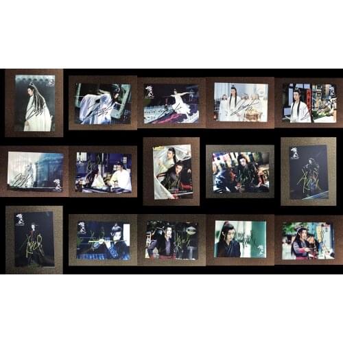 Hand signed YIBO Xiao Zhan autographed group photo The Untamed 5*7 89L