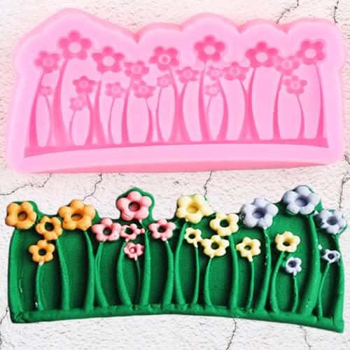 Flower Cake Border Lace Silicone Molds DIY Baby Birthday Cupcake Fondant Cake Decorating Tools Cookie Candy Clay Chocolate Mould