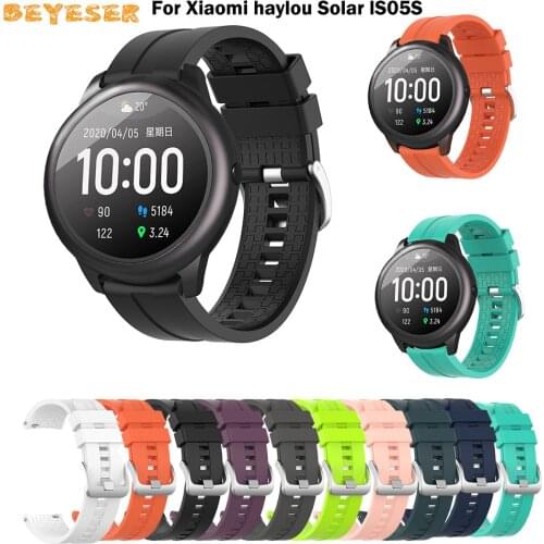 22mm Silicone Watchband For Xiaomi Haylou Solar lS05S Smart Watch New Replacement Strap Universal Wristband Bracelet Accessories