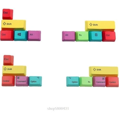Replaceable Mac/WIN Mechanical Keyboard Keycaps OEM Profile PBT CMYK Modifiers 10 Keys -Laser Engraved Keycaps D10 20 Dropship