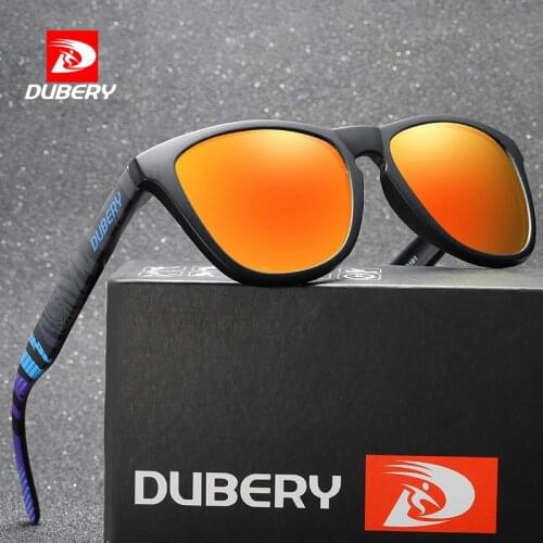 DUBERY Vintage Sunglasses Polarized Mens Sun Glasses For Men UV400 Shades Driving Black Square Oculos Male 8 Colors Model 181