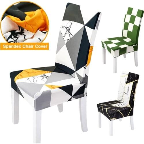 Spandex Floral Printed Chair Cover Stretch Elastic Dining Seat Cover for Banquet Wedding Anti-dirty Removable housse de chaise