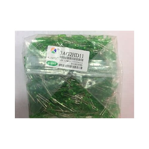 LED light-emitting diode Kuangtong 3mm green hair green 11mm lengthened colloidal general green 3mm yellow-green 3AG2HD11