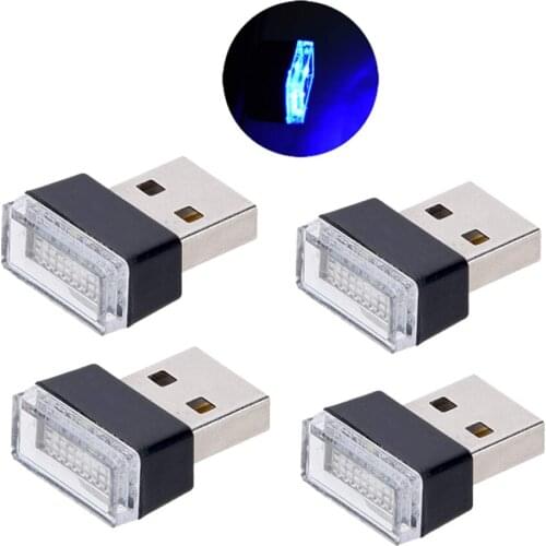 7 Colors Mini USB LED Light Ambient Lamp Car Interior Decorative Light Atmosphere USB Plug and Play Atmosphere Emergency Lights