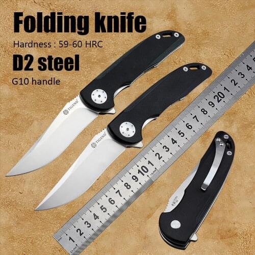 TIGEND 1011 knife D2 folding blade ball bearing pocket knives survival camping self defense edc tools G10 handle military knifes