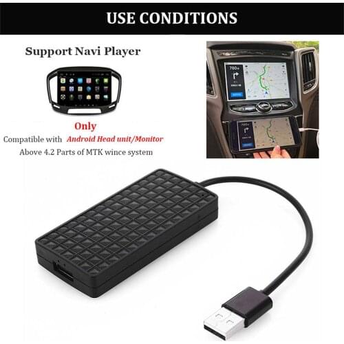 Vehemo MINI USB Smart Link CarPlay Dongle Bluetooth Apple IOS GPS for Android Navigation Player Link Dongle Black Supports