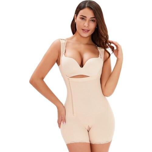 Full Body Waist Trainer Zipper Body Shaper Bodysuit Butt Lifter Slimming Underwear Faja Corset Women Post Surgery Shapewear 6XL