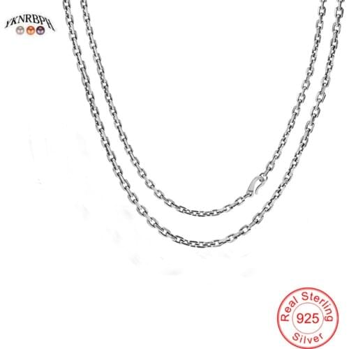 YKNRBPH S925 sterling silver vintage necklace men and women all-match sweater chain with chain jewelry