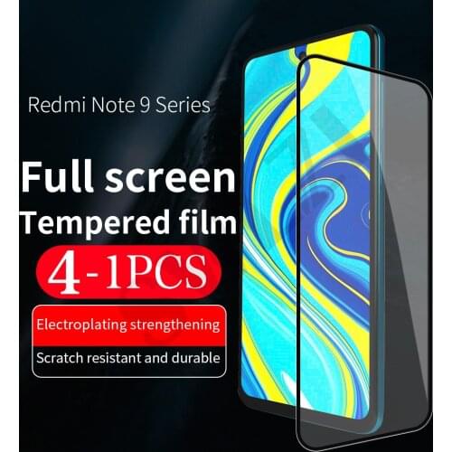 4-1Pcs 9D phone screen protector for Redmi note 6 7 8 8T on the tempered glass Redmi 6A 7s 7A 8A pro protective film smartphone