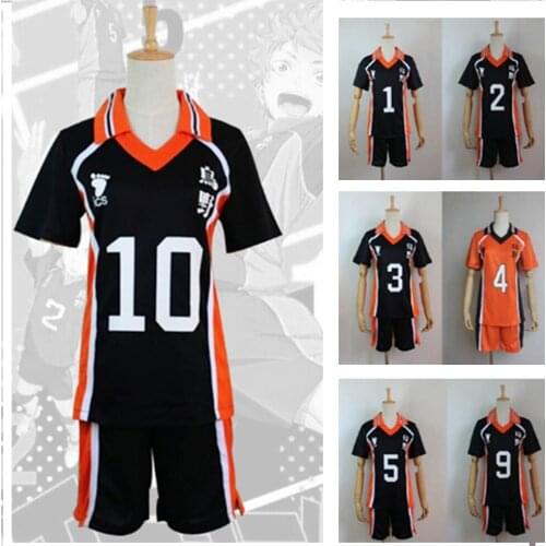 Anime Volleyball Juvenile Haikyuu Cosplay Costume Karasuno High School Volleyball Club Hinata Shyouyou Sportswear Jersey Uniform