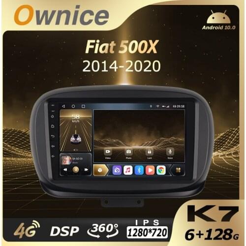 Ownice Car Multimedia for Fiat 500X 2014 - 2020 2Din Android 10.0 auto radio Audio stereo 6G+128G 4G LTE HDMI SPDIF 360 Camera
