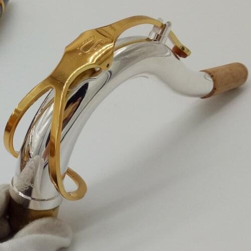 Free Shipping New MFC Bb Tenor Saxophone Necks Professional Sax Necks Brass Accessories Silvering Gold lacquer Keys