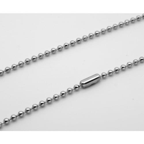 5pcs/lot Size 1.5-3mm Length 5-70cm Key Chain Dolls Label Connector Stainless Steel Ball Beads Chain Connector Jewelry Making