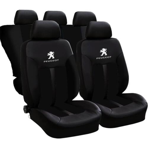 Always Garage Peugeot 306 Peugeot Logo Front Rear Car Seat Cover Gray black red blue cotton seat covers car accessories