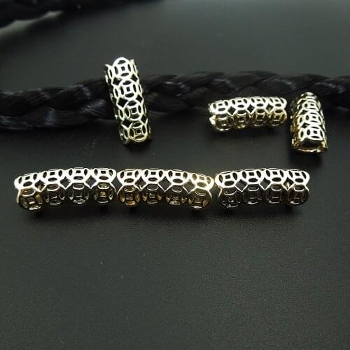 Zinc Alloy Spacer Beads Coin Cone Antique Silver tibet Silver dread dreadlock beads 22*10mm,Hole: 5mm,10 PCs scarf acessories