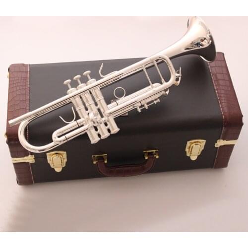 De Xin Bb Trumpet LT180S-43 Silver Plated Music Instruments Profesional Trumpets Student Included Case Mouthpiece Accessories