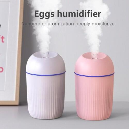 ELOOLE 420ml USB Mini Humidifier Sonic Atomizer Diffuser Purifier With Lamplight Two Spray Nano Mist Moisturizing For Car Home