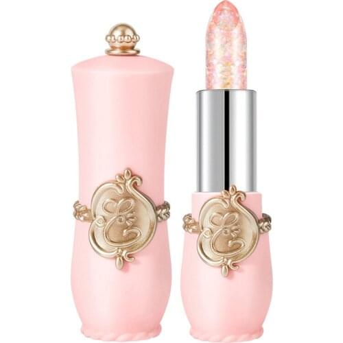 Crystal Jelly Flower Lipstick Long Lasting Transparent Lip Stick Lip Care Moisturizing Repair Gold Foil Lip Cosmetics TSLM1