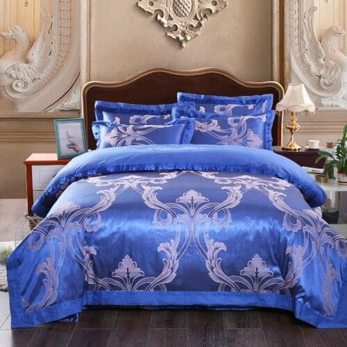 2021 new products Cotton Satin Jacquard bedding sets bed set double queen king size duvet cover bed sheet set pillowcase 4Pcs