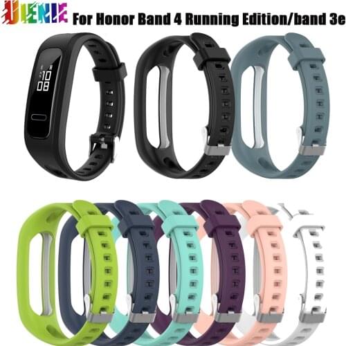 Soft Silicone Strap For Huawei Honor Band 4 Running Edition Wristband Replacement Band For Bracelet Band 3e WristStrap Watchband