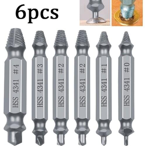 51mm Screw Extractor Set 6PCS,Great For Stripped, Broken, Stuck Or Damaged And Screw Removal, Remover Tool