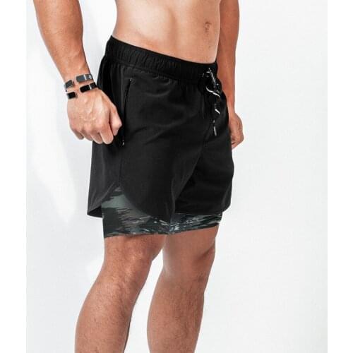 Aitonoble New 2021 Men Fitness Shorts Big Gym Summer Running Shorts Men Jogging Fitness Shorts Training Quick Dry Mens 2 Layers