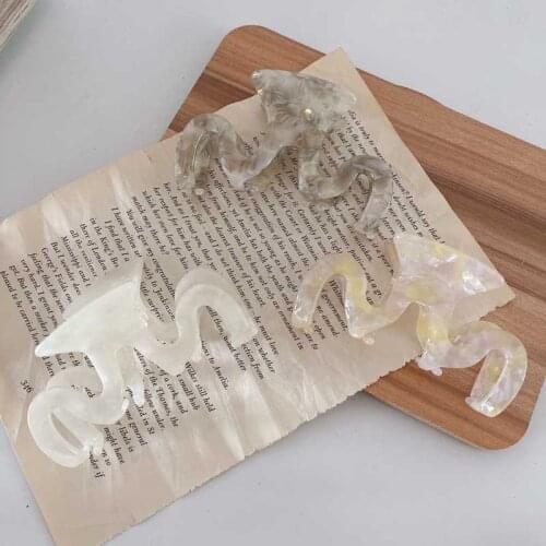 New M-type Acetate Acid Temperament Hair Claws Simple Designers Wave Tooth Headband Headwear Beauty Styling Tools