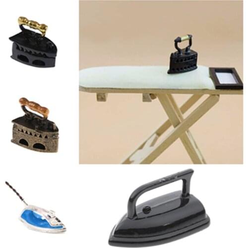 New 1:12 Mini Dollhouse Miniature Adornment Iron Clothes Ironing Board Tool Furniture Toys
