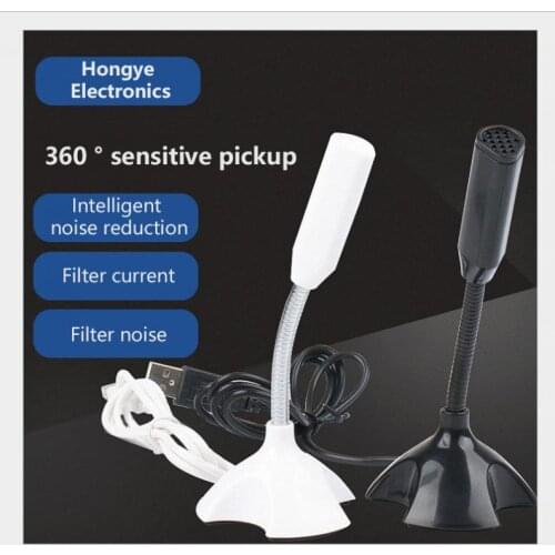 New Portable Studio Speech Mini USB Microphone Stand Mic With Holder For Microfono Computer Laptop