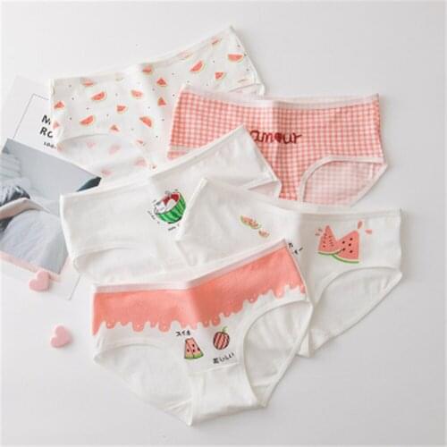 100% cotton crotch, new pure cotton cartoon girl students in low waist briefs T680