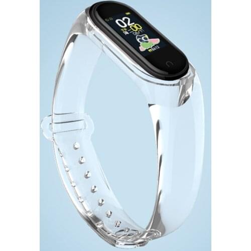 Strap for Xiaomi Mi band 4 band 5 3 Strap Transparent Silicone Bracelet for xiomi mi band5 4 3 miband 5 correa strap