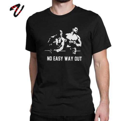 Rocky Balboa Tshirt No Easy Way Out T Shirts For Men 100% Cotton Character T-Shirt Fighter Tee Shirt Short Sleeve Tops Plus Size