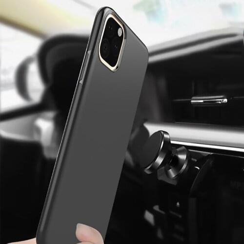 Luxury Soft TPU Shockproof Cover Ultra-thin Car Magnetic Phone Case For iPhone 11 6 6S 7 8 Plus XS MAX XR Invisible Metal Sheet
