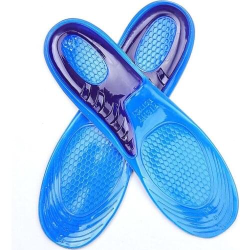 USHINE silikonowy żel antypoślizgowy miękkie buty sportowe wkładki Pad ortopedyczne z podparciem łuku wsparcie masująca wkładka