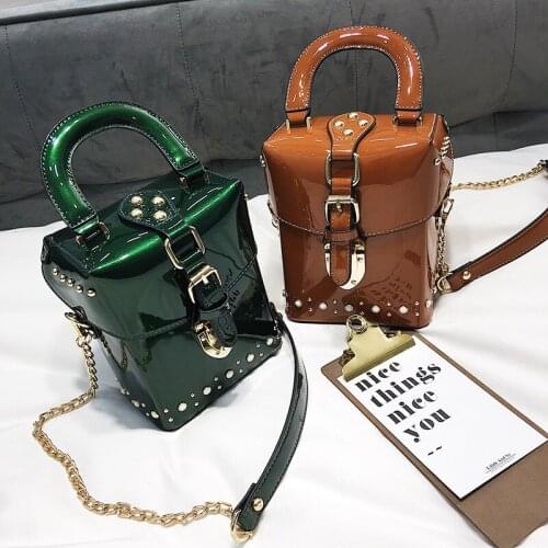 HANSOMFY 2019 New Famous brand Diamond box handbags mini Cube Brand original design crossbody bag for women messenger bags YY-76