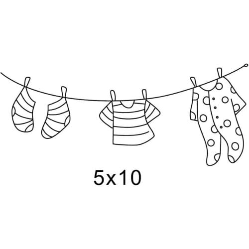 Clothes drying Transparent Silicone Stamp Seal for DIY scrapbooking photo album Decorative clear stamps A1077