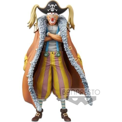 Tronzo Original Banpresto THE GRANDLINE MEN Vol.6 ONE PIECE STAMPEDE Buggy Clown PVC Action Figure Movie One Piece Model Toys