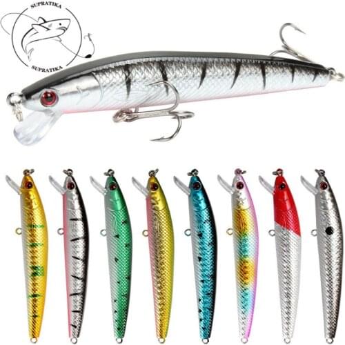 Wobbler 6#High Carbon Steel Hooks 3D Eyes Anti-corrosion Bionic Bait 18 Colors 8.7G/10CM Artificial Minnow Plastic Hard Bait