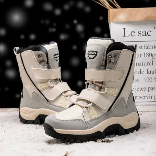 Platform Warm Snow Boots Women Cotton Shoes Black Short Plush 2021 Winter Outdoor Climbing Female Boots Botas De Mujer Size 42