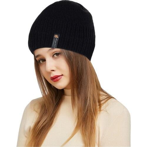Outdoor Winter Adult Neutral Keep Warm Printing Hats Plush Knitted Woolen Hat