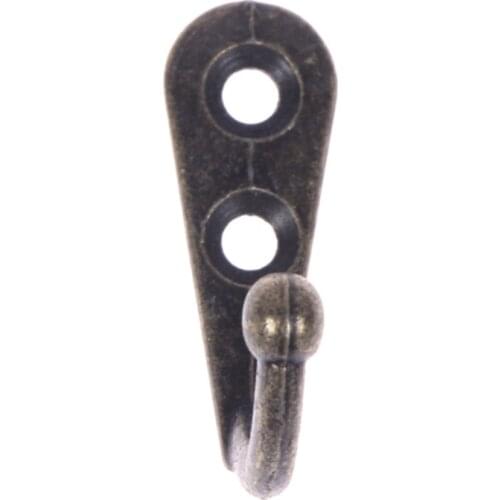 10pcs/set Wall Door Metal Antique Hooks Wall Hanger For Key Clothes Coat Hat Bags Towel Zinc Alloy Bathroom Accessories