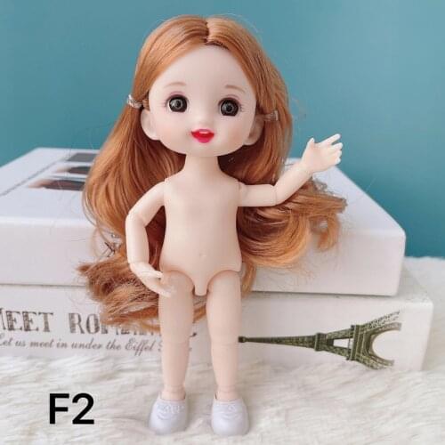 16cm Smile Doll 13 Joint Body Nude Doll Nude Doll Toys 1/8 Bjd Cute Baby Doll Diy Dress Up Toys for Girls