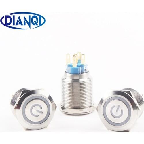 22mm mark brass Push Button Switch waterproof switch with illumination Latching button 5pin terminal locking 22HXDY.S.K5