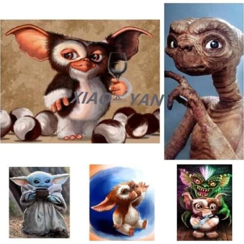 Diamond Painting Cartoon STRIPE AND GIZMO GREMLINS 5D DIY Diamond Embroidery Cross Stitch Mosaic Wall Decor Needlework Gift