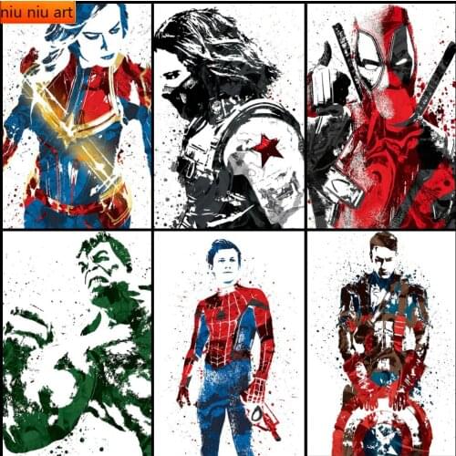 Diamond Painting Diy Captain America Spider-Man Full Diamond Embroidery Diamond Mosaic Cross Stitch Kits Home Decor Christmas