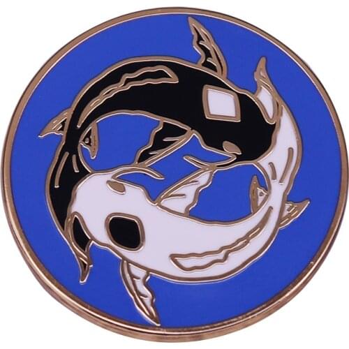Avatar The Last Airbender-Tui and La hard enamel pin ATLA badge Yin n Yang Koi Fish brooch Life and death,Good and evil